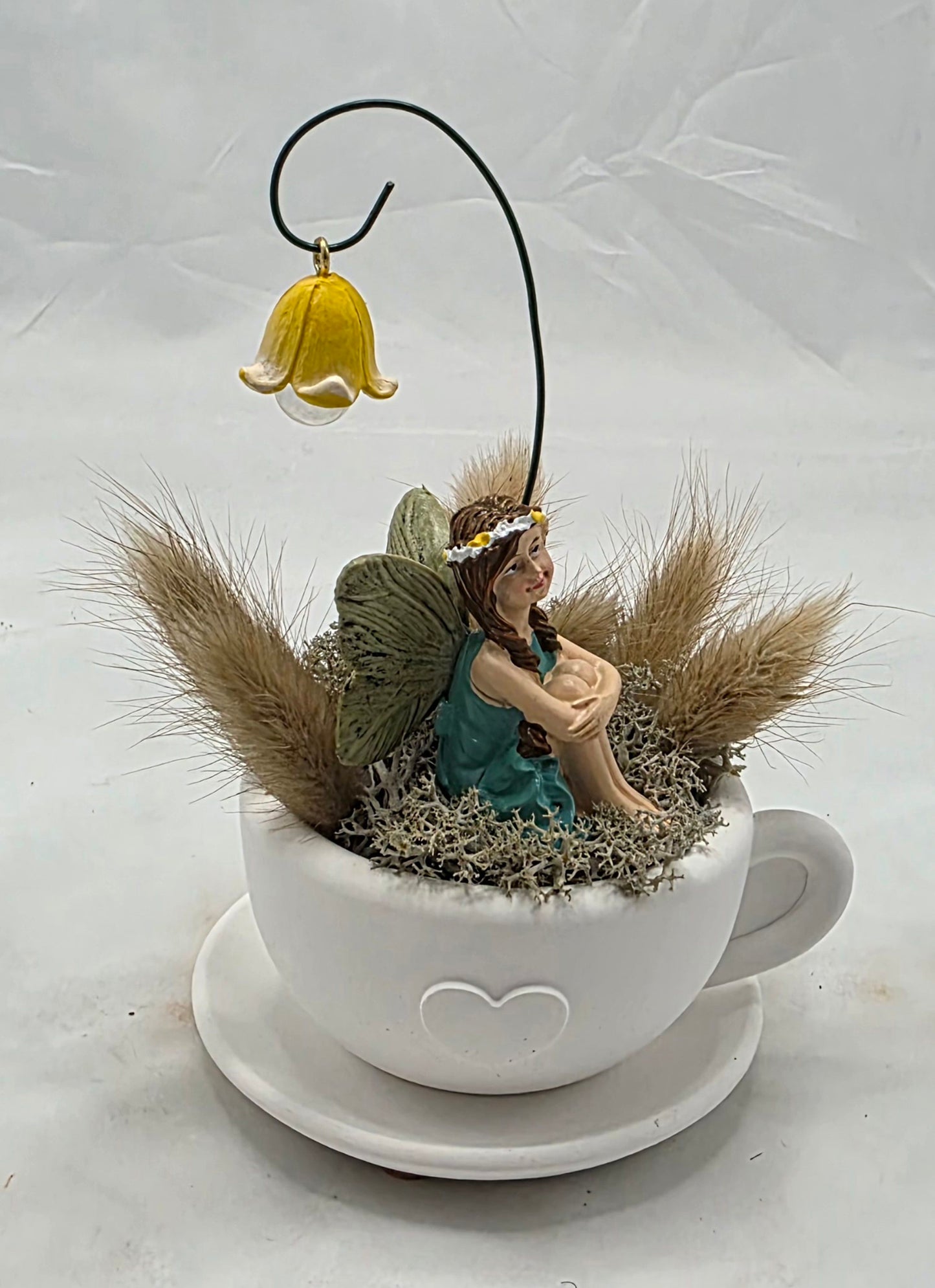 Geschenkset aus Raysin, Tasse, frühlingshaft dekoriert mit Elfe