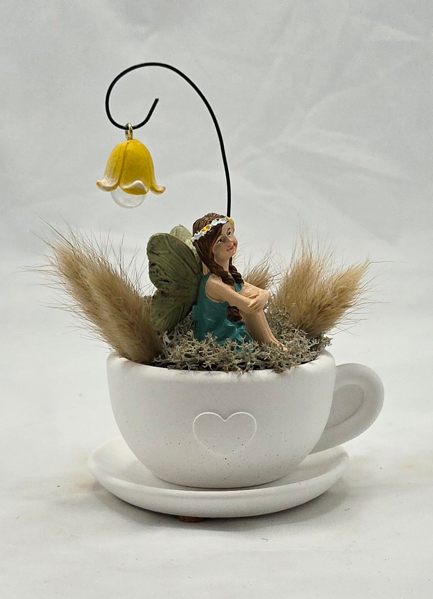 Geschenkset aus Raysin, Tasse, frühlingshaft dekoriert mit Elfe