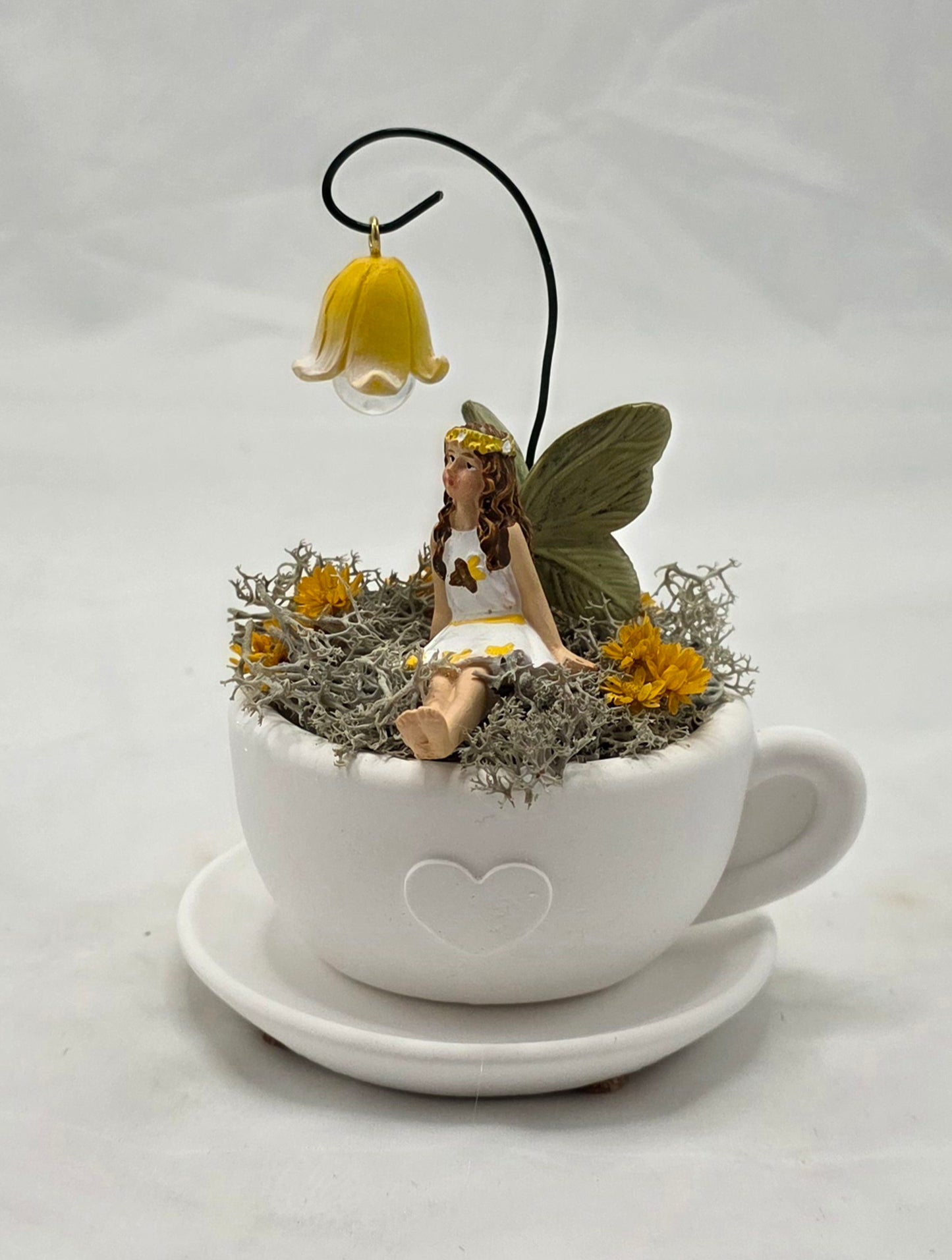 Geschenkset aus Raysin, Tasse, frühlingshaft dekoriert mit Elfe
