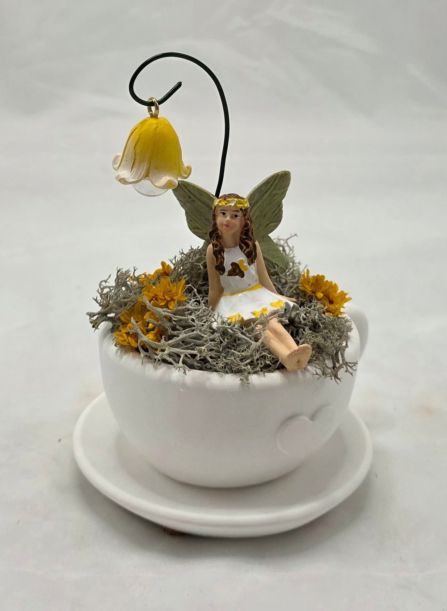 Geschenkset aus Raysin, Tasse, frühlingshaft dekoriert mit Elfe