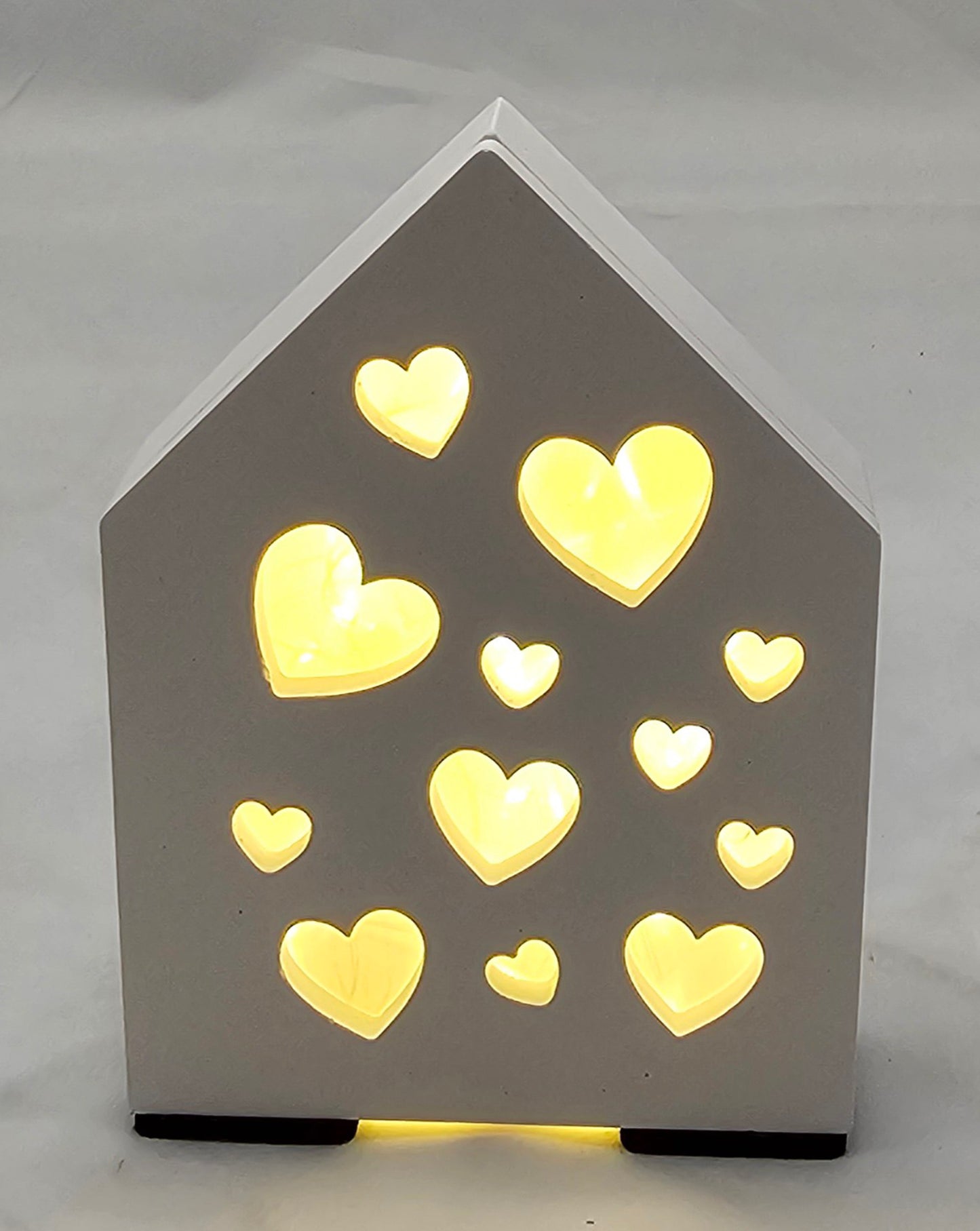 Kleine Lampe aus Raysin "Häuser", verschiedene Motive.