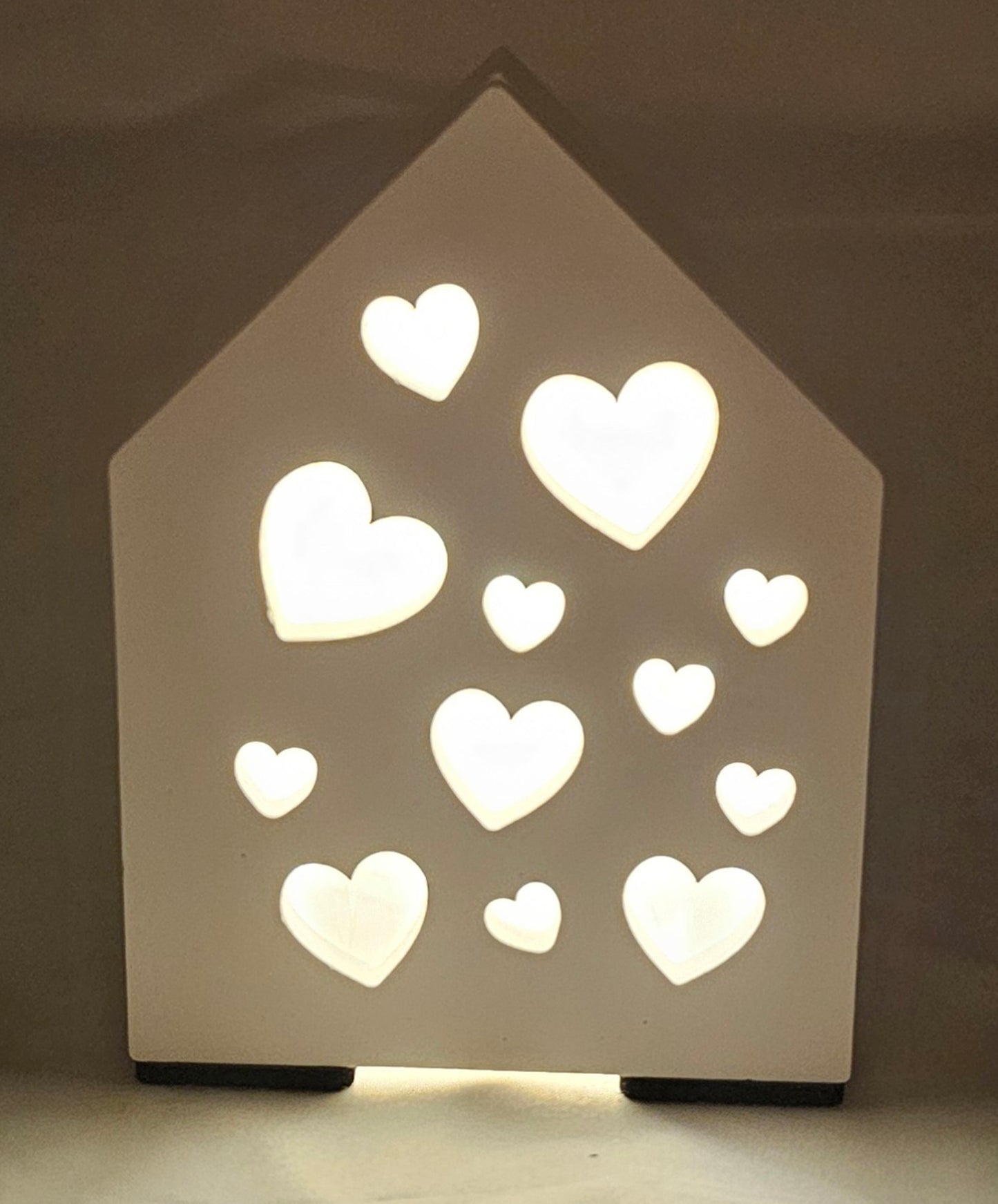 Kleine Lampe aus Raysin "Häuser", verschiedene Motive.