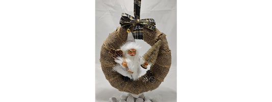 Winterkranz, Weihnachtskranz mit Beleuchtung