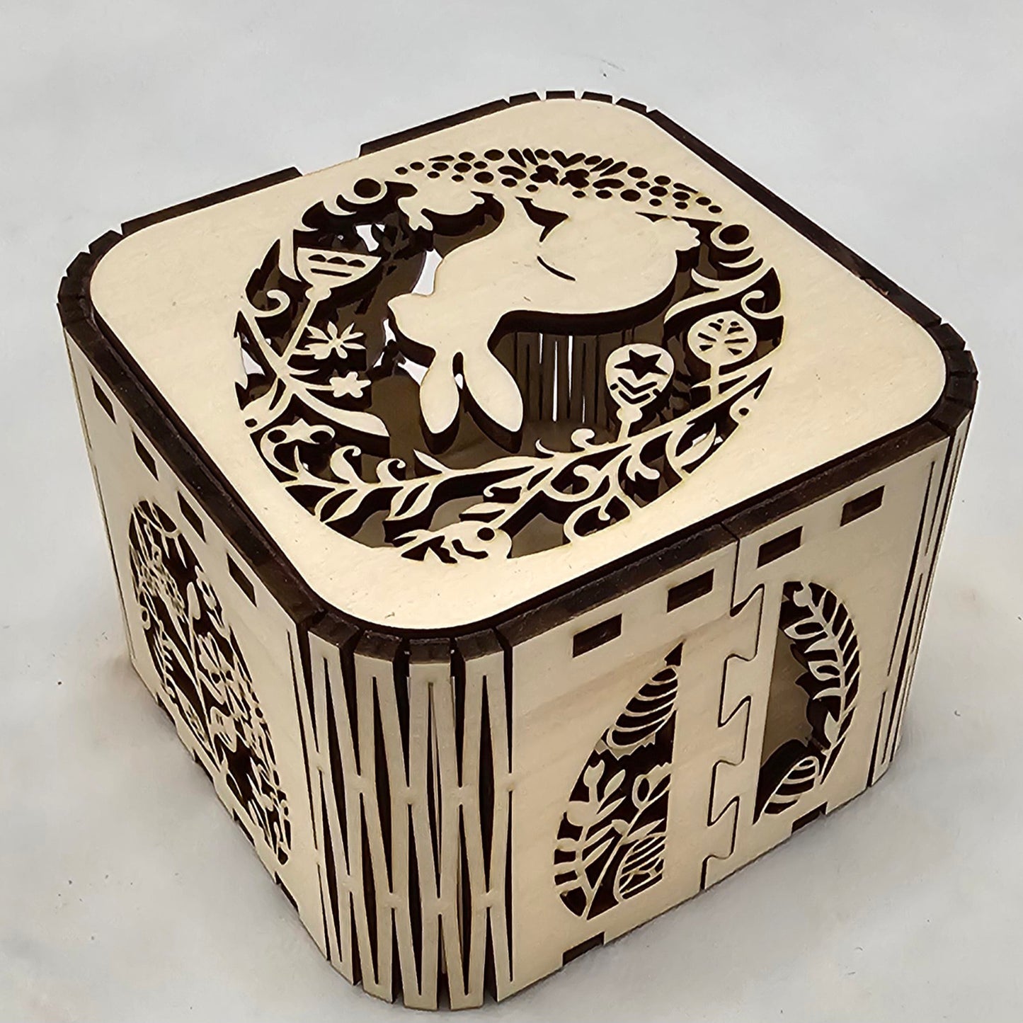 Holzdose Ostern "Hase" oder "Vogel", aus 3mm Lindenholz gelasert