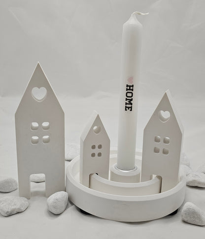 Tolles Geschenkset, Häuser, aus Raysin gegossen, das ganze Jahr ein toller Blickfang.