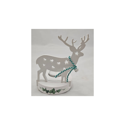 Deko Teelichthalter mit Reh, aus Raysin gegossen.