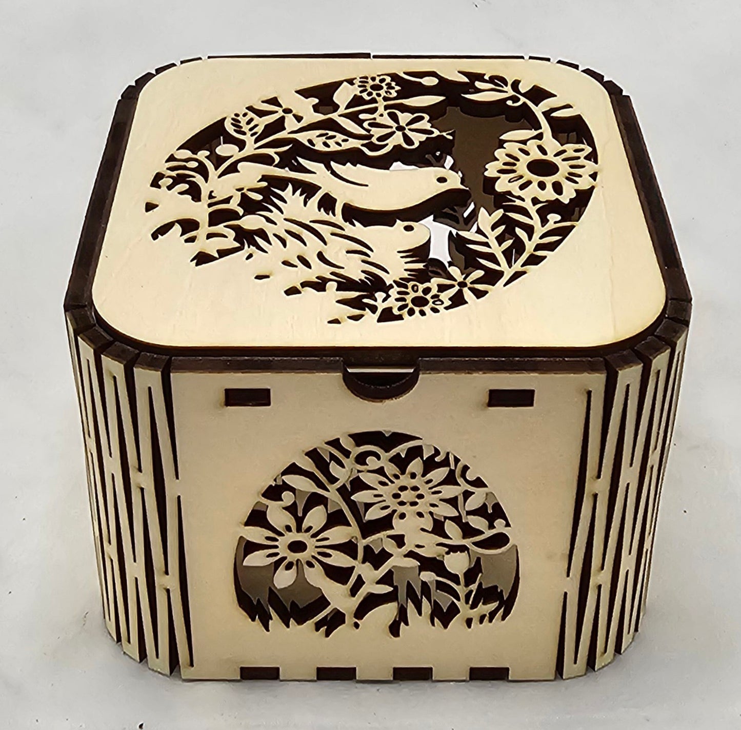 Holzdose Ostern "Hase" oder "Vogel", aus 3mm Lindenholz gelasert