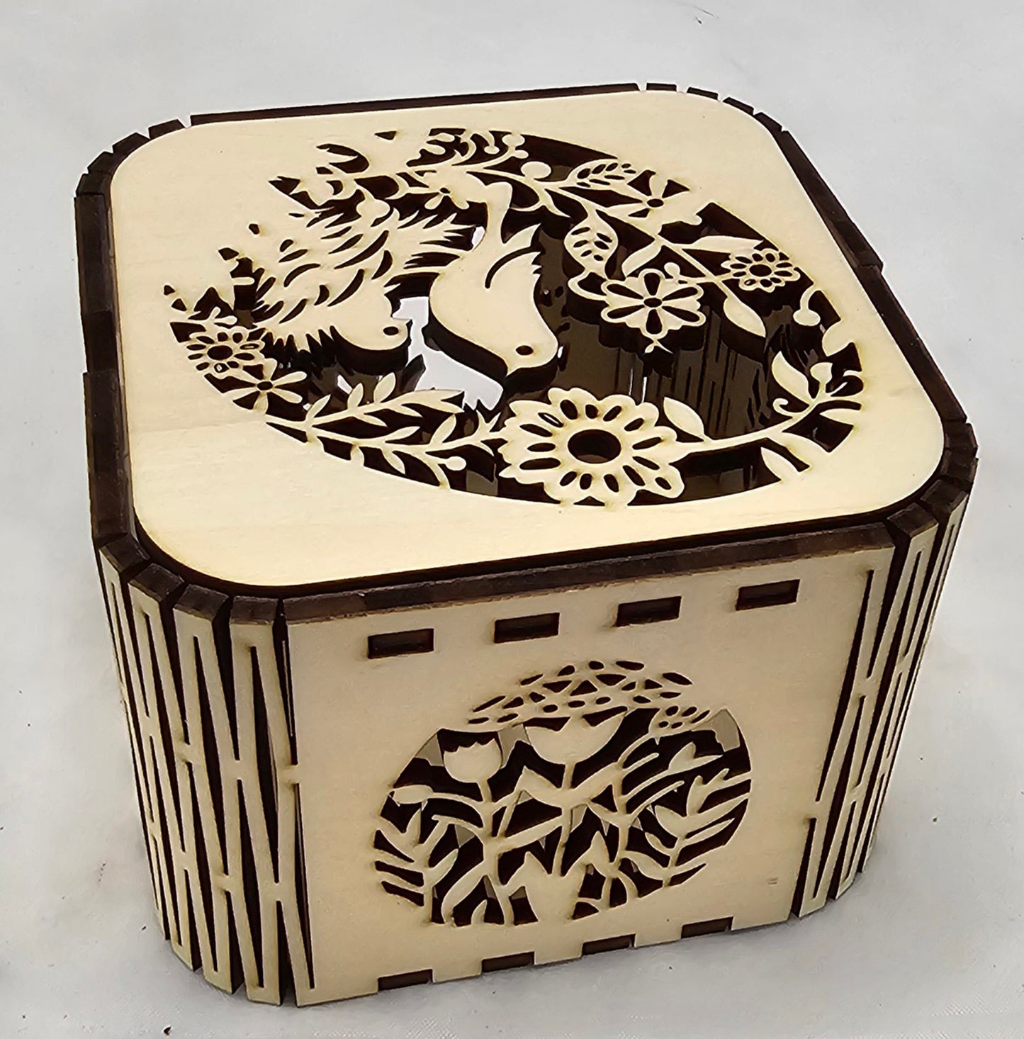 Holzdose Ostern "Hase" oder "Vogel", aus 3mm Lindenholz gelasert