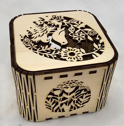 Holzdose Ostern "Hase" oder "Vogel", aus 3mm Lindenholz gelasert