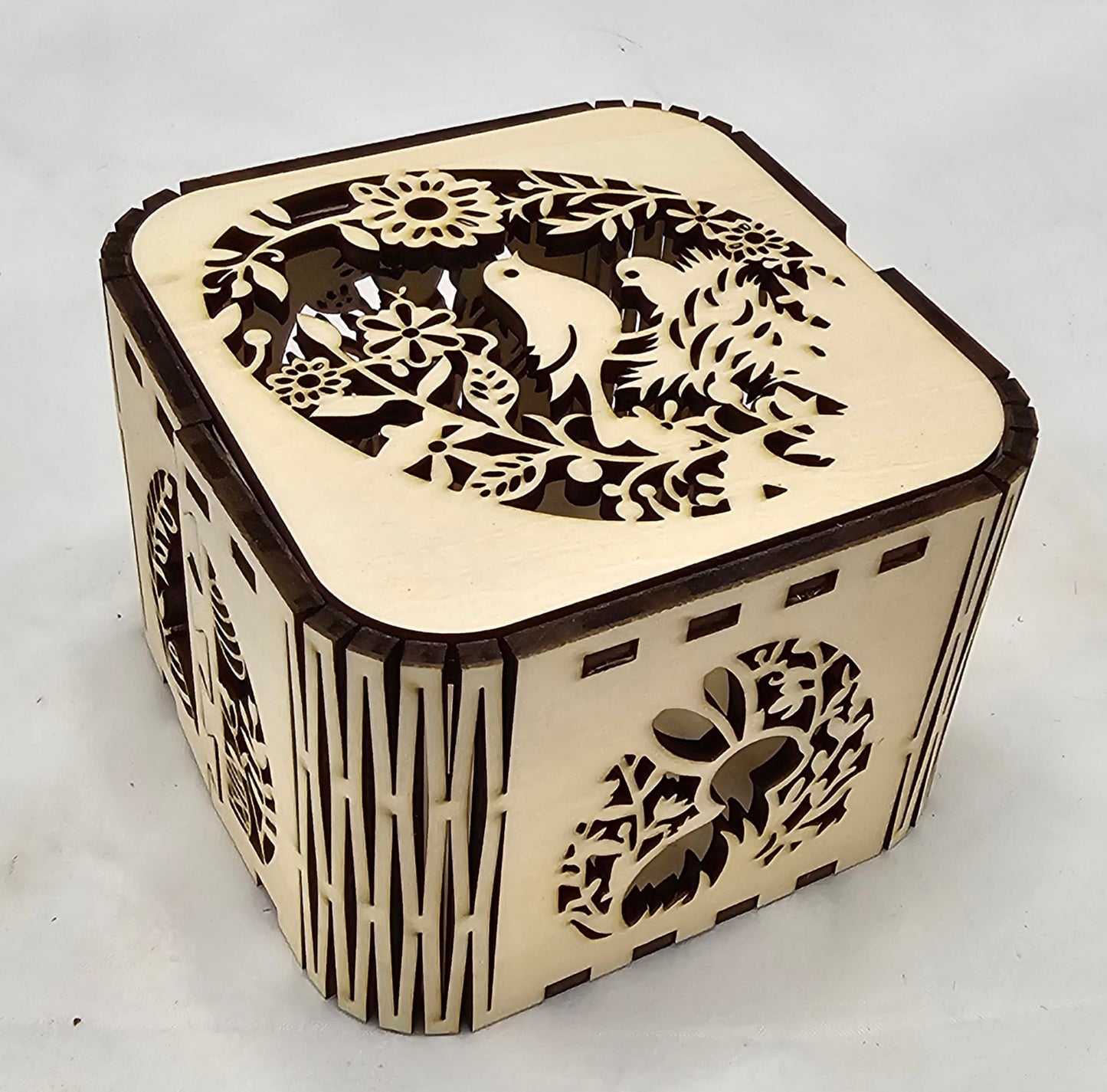 Holzdose Ostern "Hase" oder "Vogel", aus 3mm Lindenholz gelasert