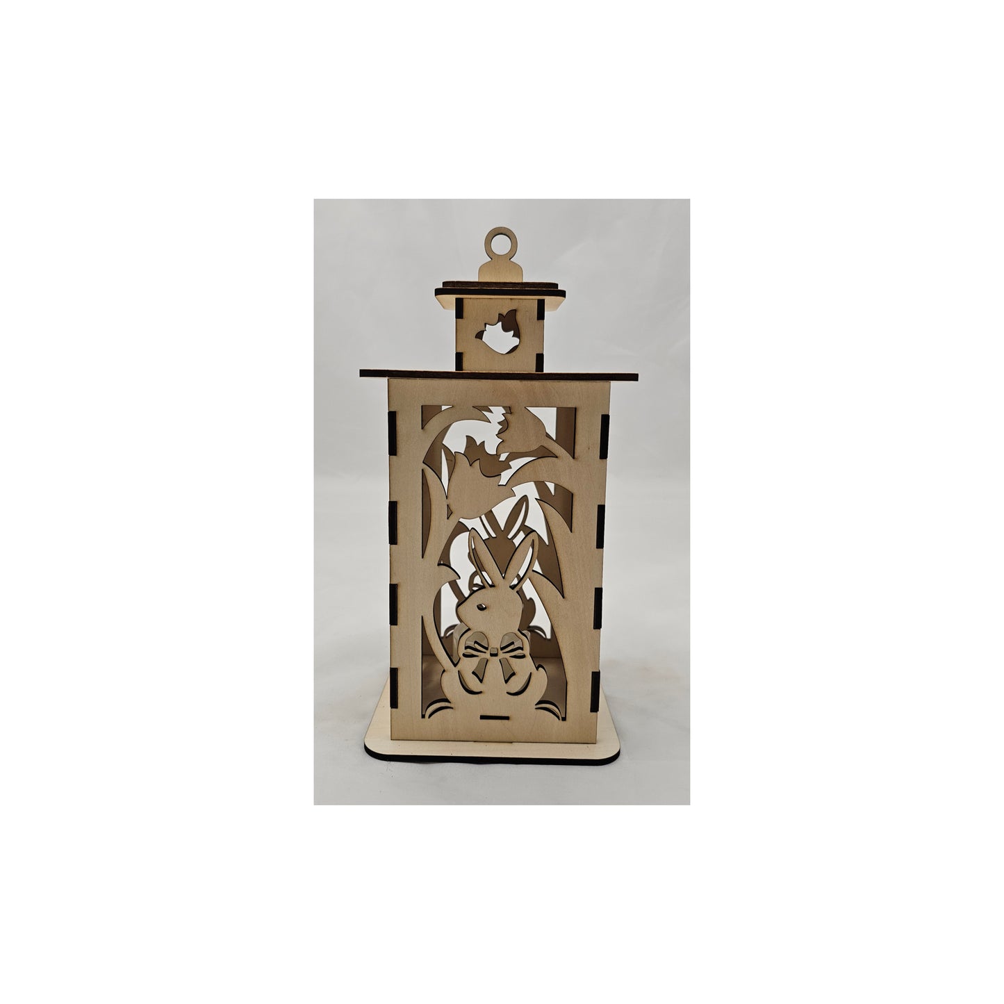 Holzlaterne "Ostern" aus 3mm Lindenholz