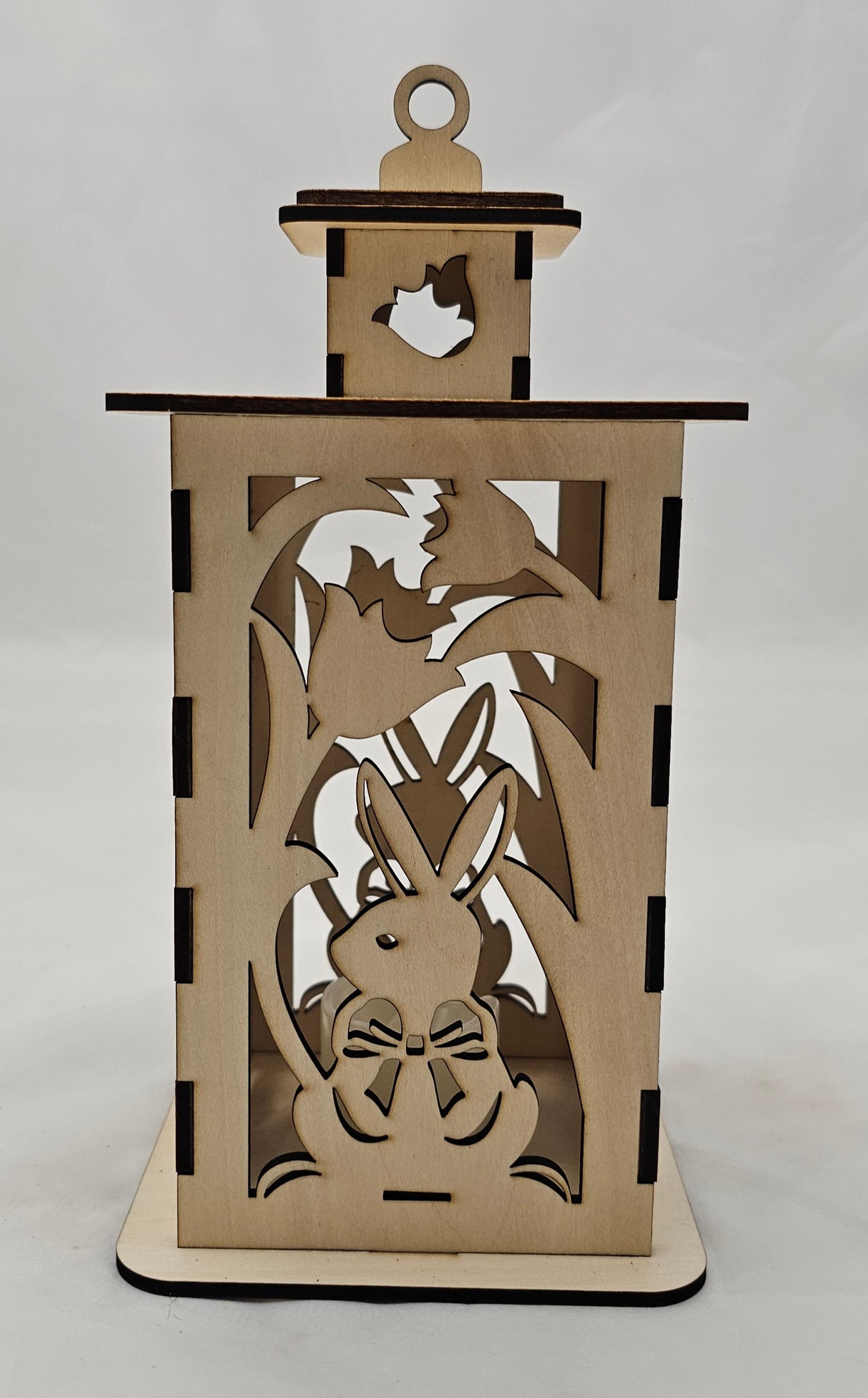 Holzlaterne "Ostern" aus 3mm Lindenholz