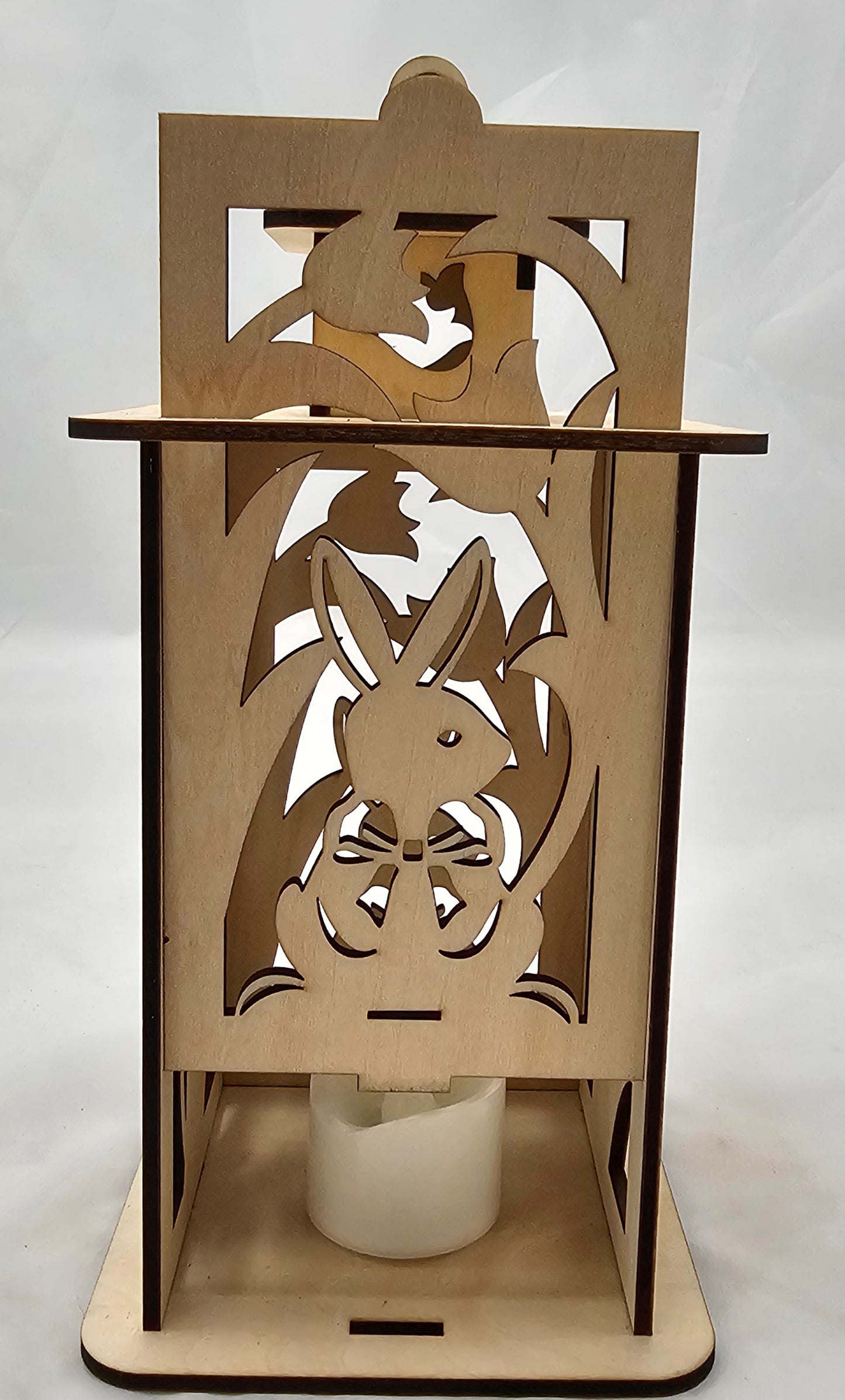 Holzlaterne "Ostern" aus 3mm Lindenholz