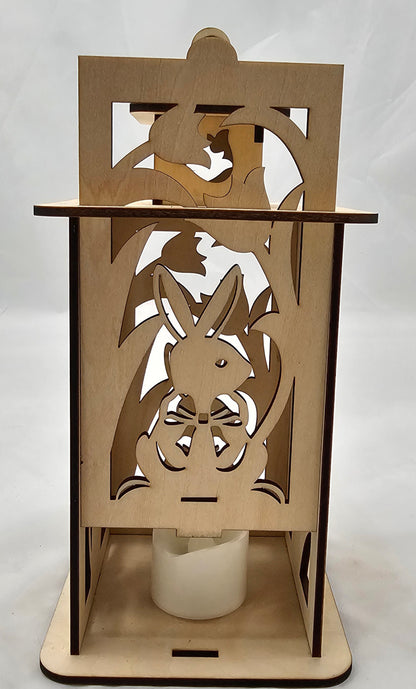 Holzlaterne "Ostern" aus 3mm Lindenholz