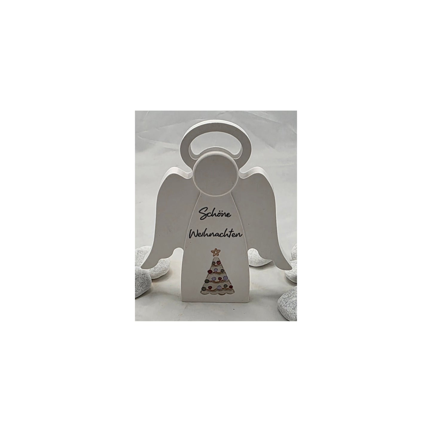 Engel aus Raysin gegossen mit Rub on dekoriert