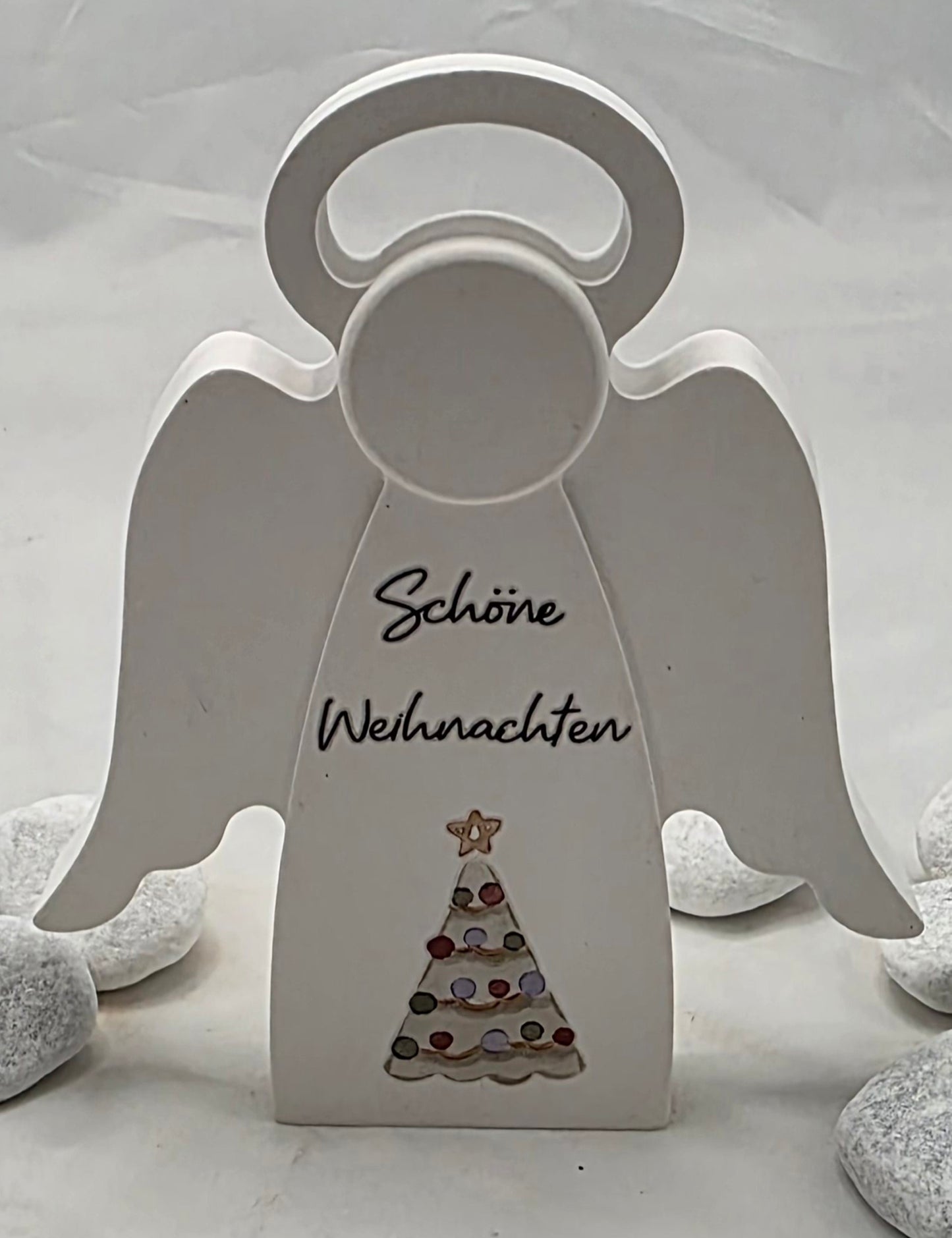 Engel aus Raysin gegossen mit Rub on dekoriert