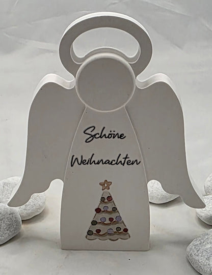 Engel aus Raysin gegossen mit Rub on dekoriert