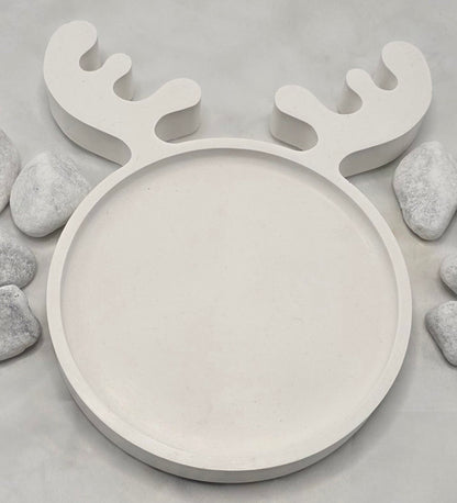 Elch Tablett, aus Raysin gegossen, Dekorationsartikel für die Winterzeit