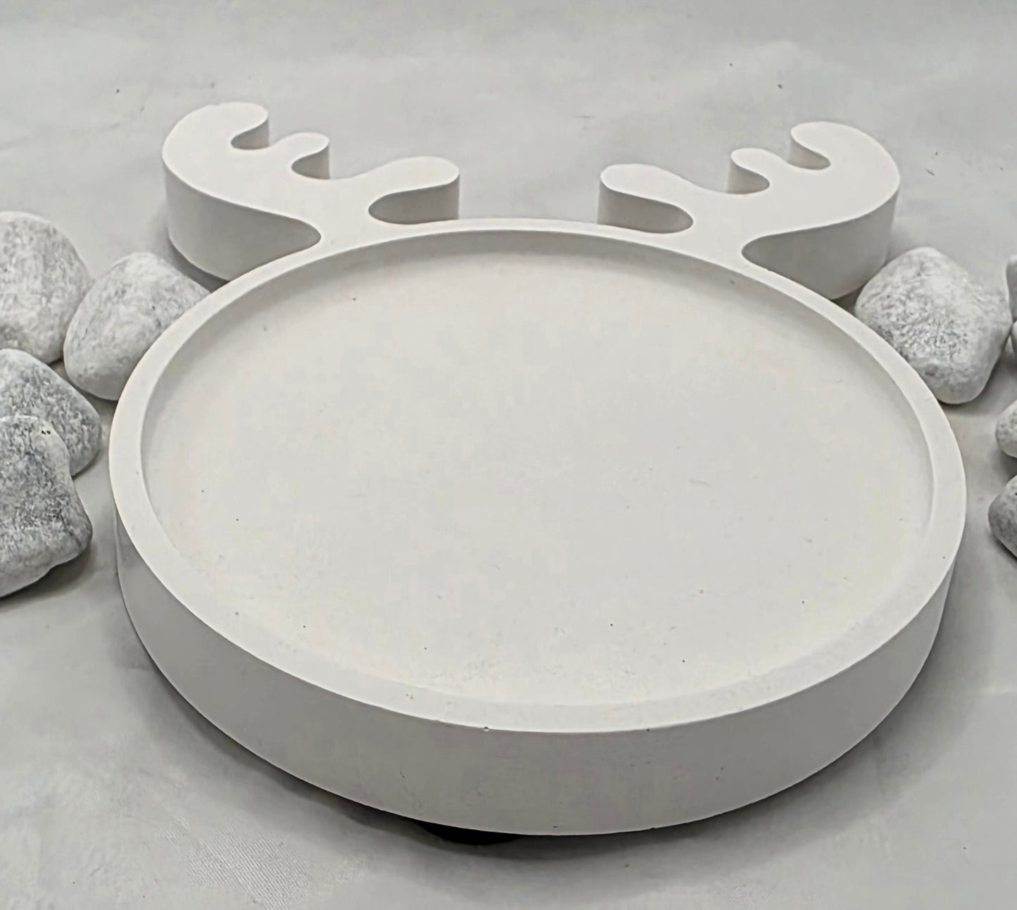 Elch Tablett, aus Raysin gegossen, Dekorationsartikel für die Winterzeit