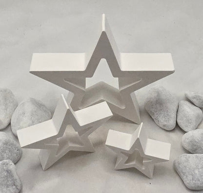 Sterne im 3er und 2er Set aus Raysin gegossen, Dekorationsartikel (Kopie)