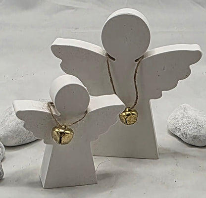 Engel im 2er Set aus Raysin gegossen, Dekorationsartikel