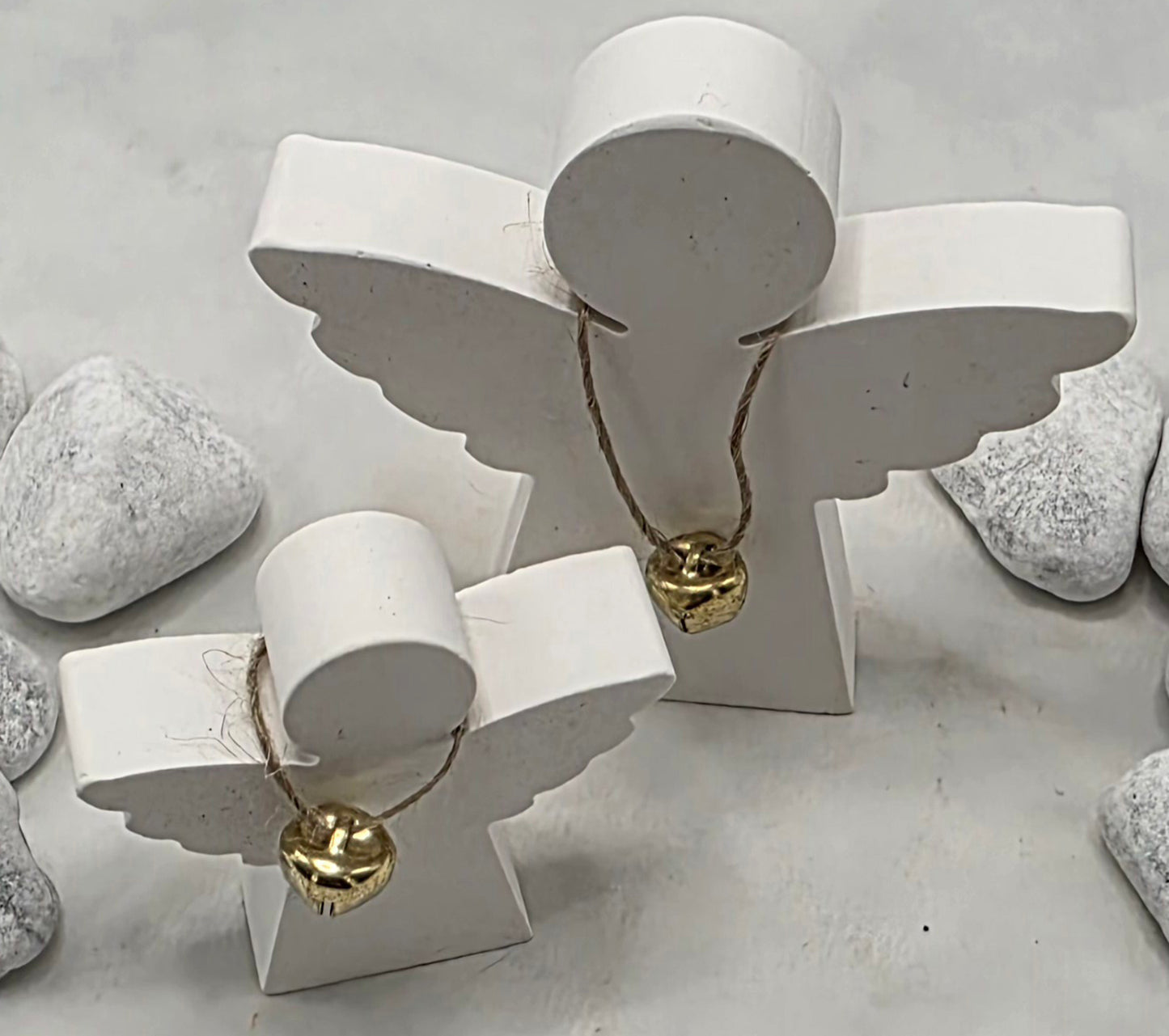 Engel im 2er Set aus Raysin gegossen, Dekorationsartikel