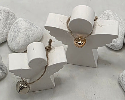 Engel im 2er Set aus Raysin gegossen, Dekorationsartikel