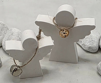 Engel im 2er Set aus Raysin gegossen, Dekorationsartikel