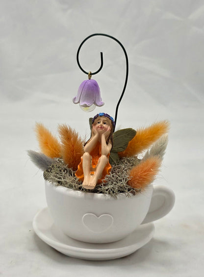 Geschenkset aus Raysin, Tasse, frühlingshaft dekoriert mit Elfe