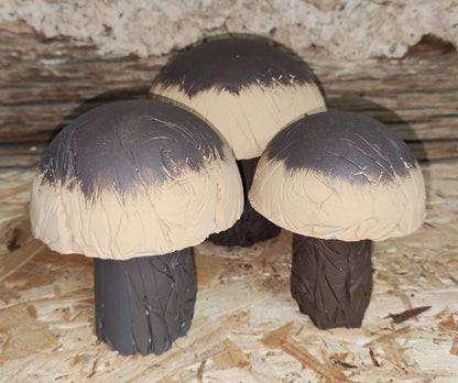 Set 3 Stück Pilze aus Beton