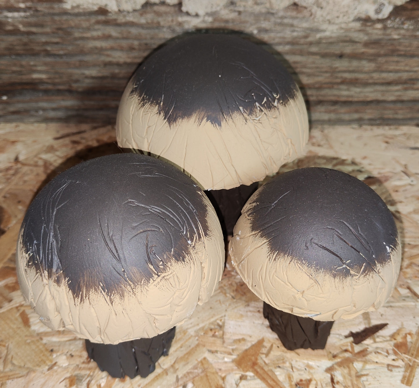 Set 3 Stück Pilze aus Beton