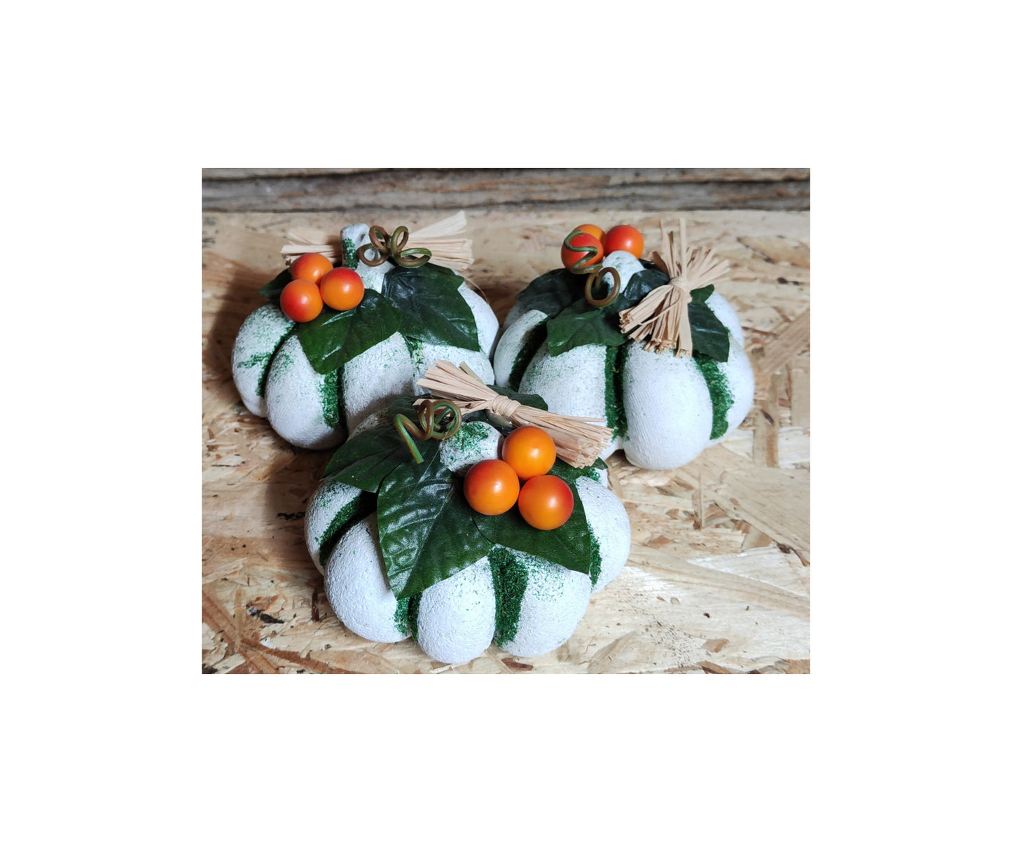 Kürbis im 3er Set, aus Beton im Landhausstil, Herbstdeko