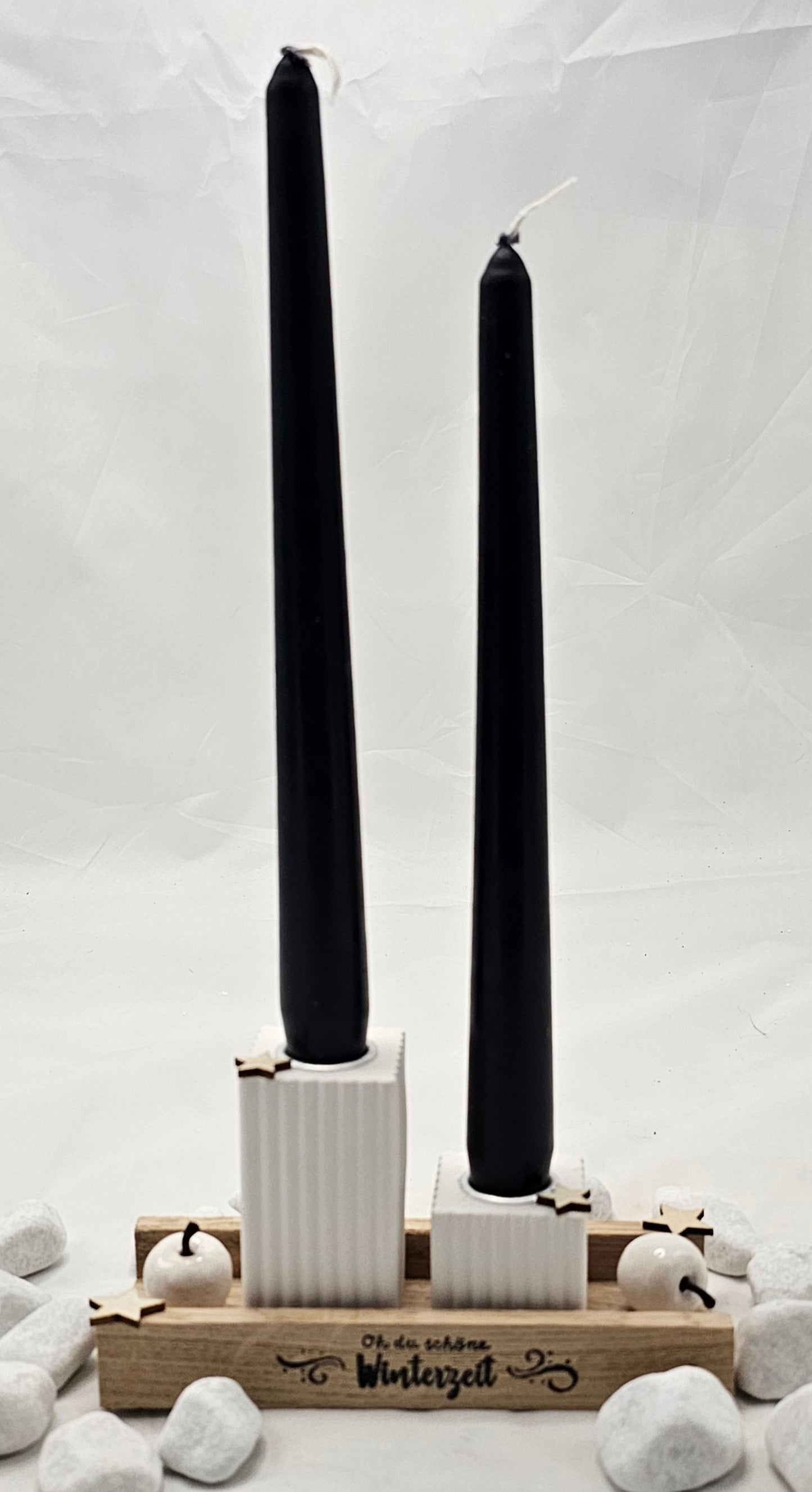 Geschenk Set "Oh du schöne Winterzeit", aus Raysin gegossen im Klötzchenständer.