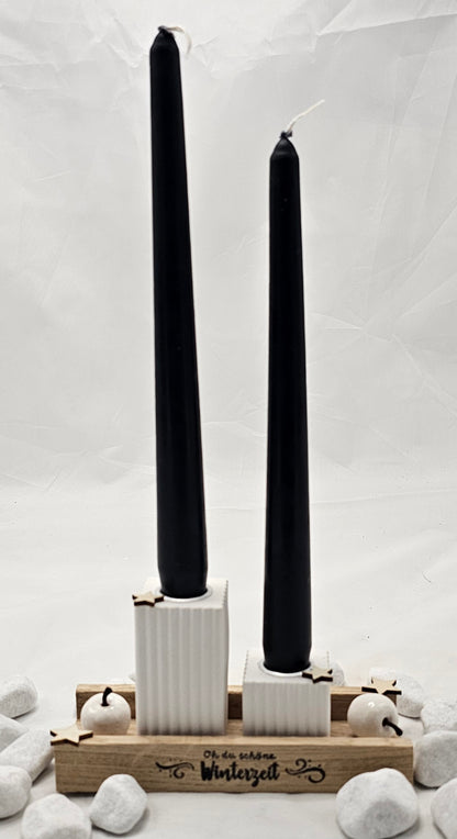 Geschenk Set "Oh du schöne Winterzeit", aus Raysin gegossen im Klötzchenständer.